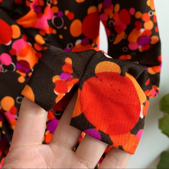 Vtg Maxi Dress Handmade Long Sleeves Multicolored - Picture 12 of 16